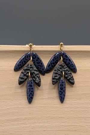 Boucles d'oreilles Anaïs bleu