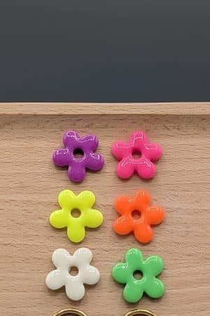 Petite Créoles interchangeables fluo Zoé