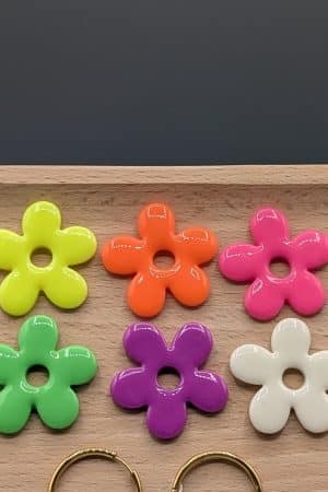 Grande Créoles interchangeables fluo Zoé