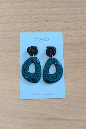 Boucles d'oreilles Anne bleu