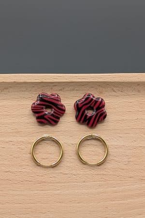 Petites créoles interchangeables zèbre Alma
