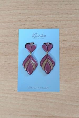 Boucles d’oreilles Sienna Bordeaux