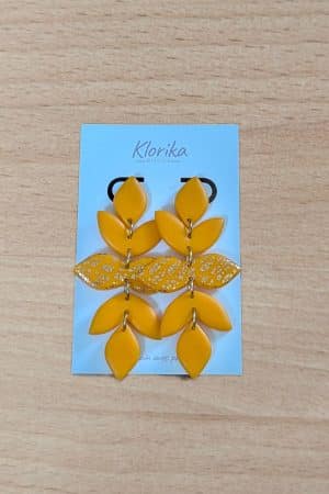 Boucles d’oreilles Flora Abricot