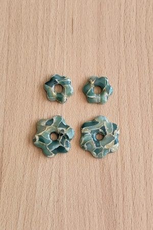 Créoles interchangeables Alizéa Vert