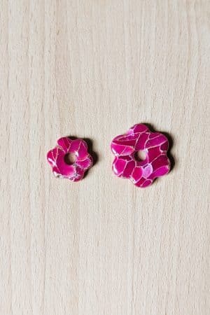 Créoles interchangeables Alizéa Fuchsia