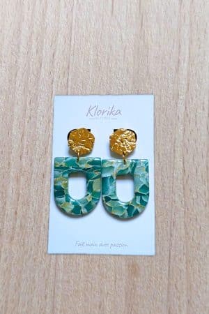 Boucles d’oreilles Alizéa Vert céladon