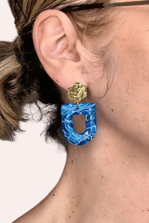Boucles d’oreilles Alizéa Bleu